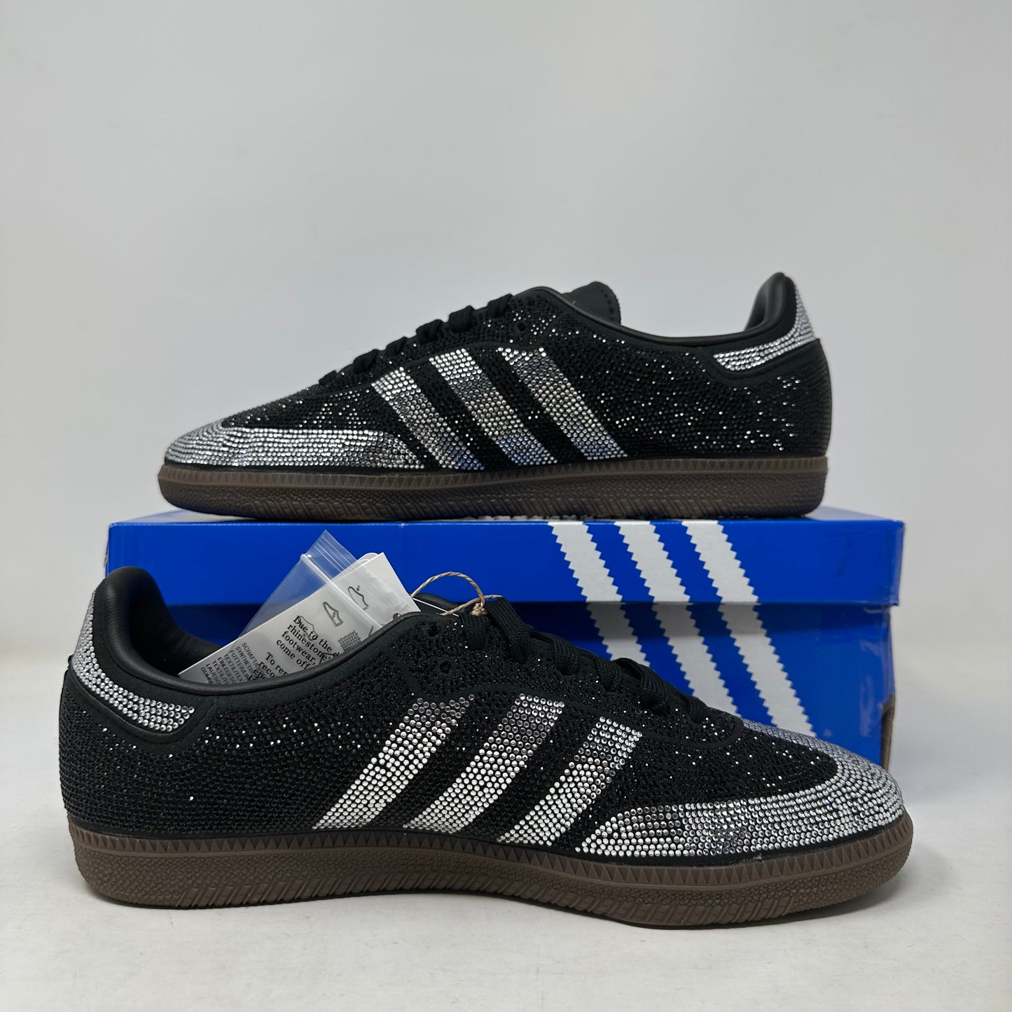 Size 6W- Adidas Samba OG “Black Silver Rhinestones” 2025 W/Box - IH9052