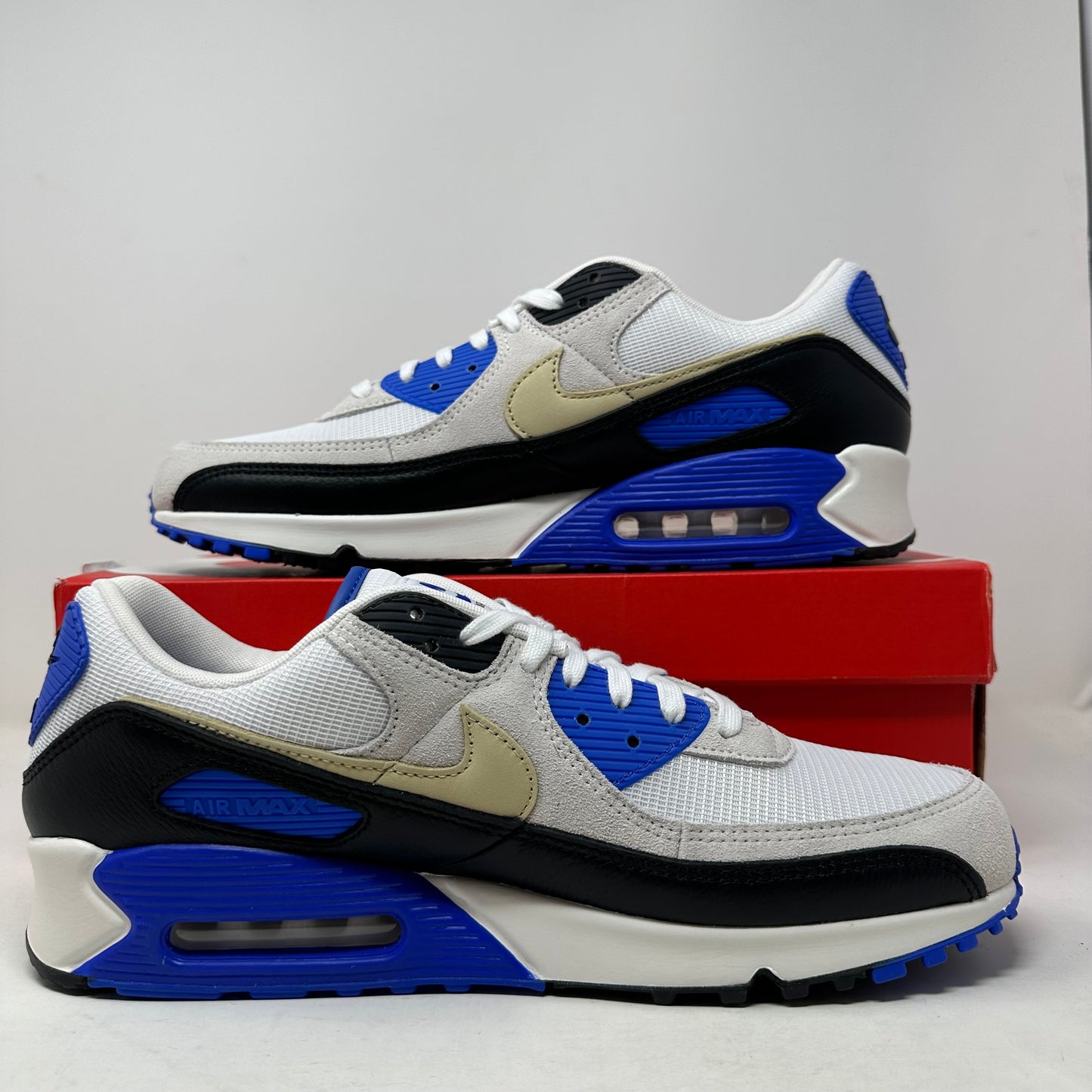 Size 13- Nike Air Max 90 “Khaki Racer Blue” 2024 W/Box - HF3449-100