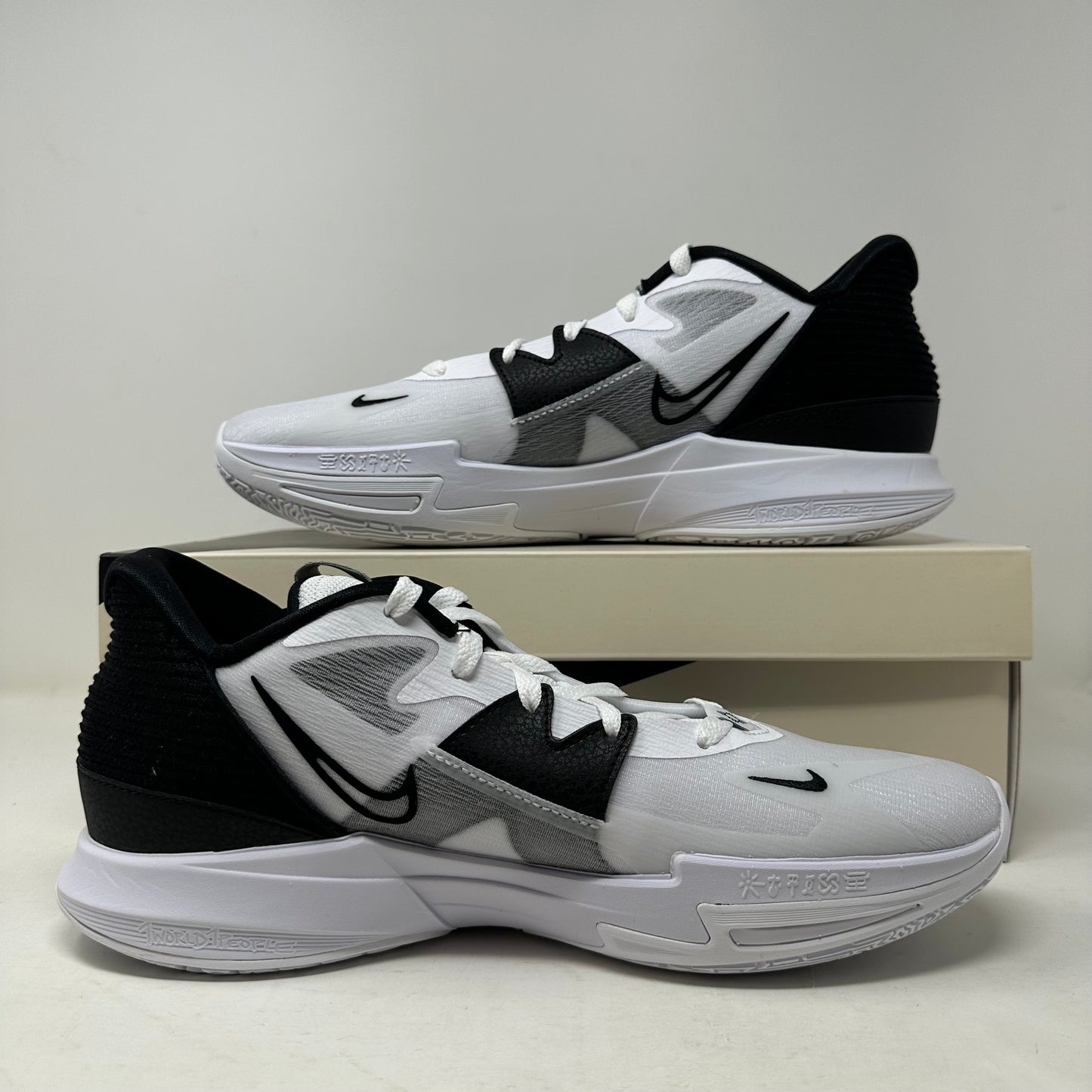 Size 11- Nike Kyrie 5 Low “White Wolf Grey Black” 2022 W/Box - DJ6012-102