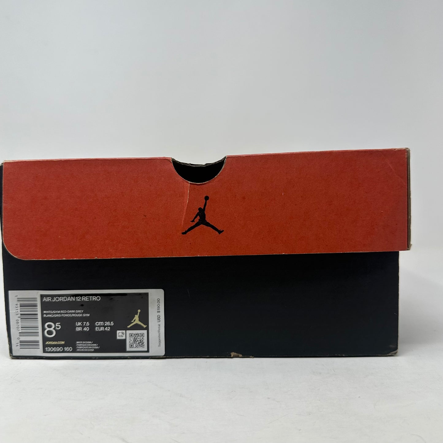 Size 8.5- Air Jordan 12 Retro “Dark Grey” 2019 W/Box - 130690-160