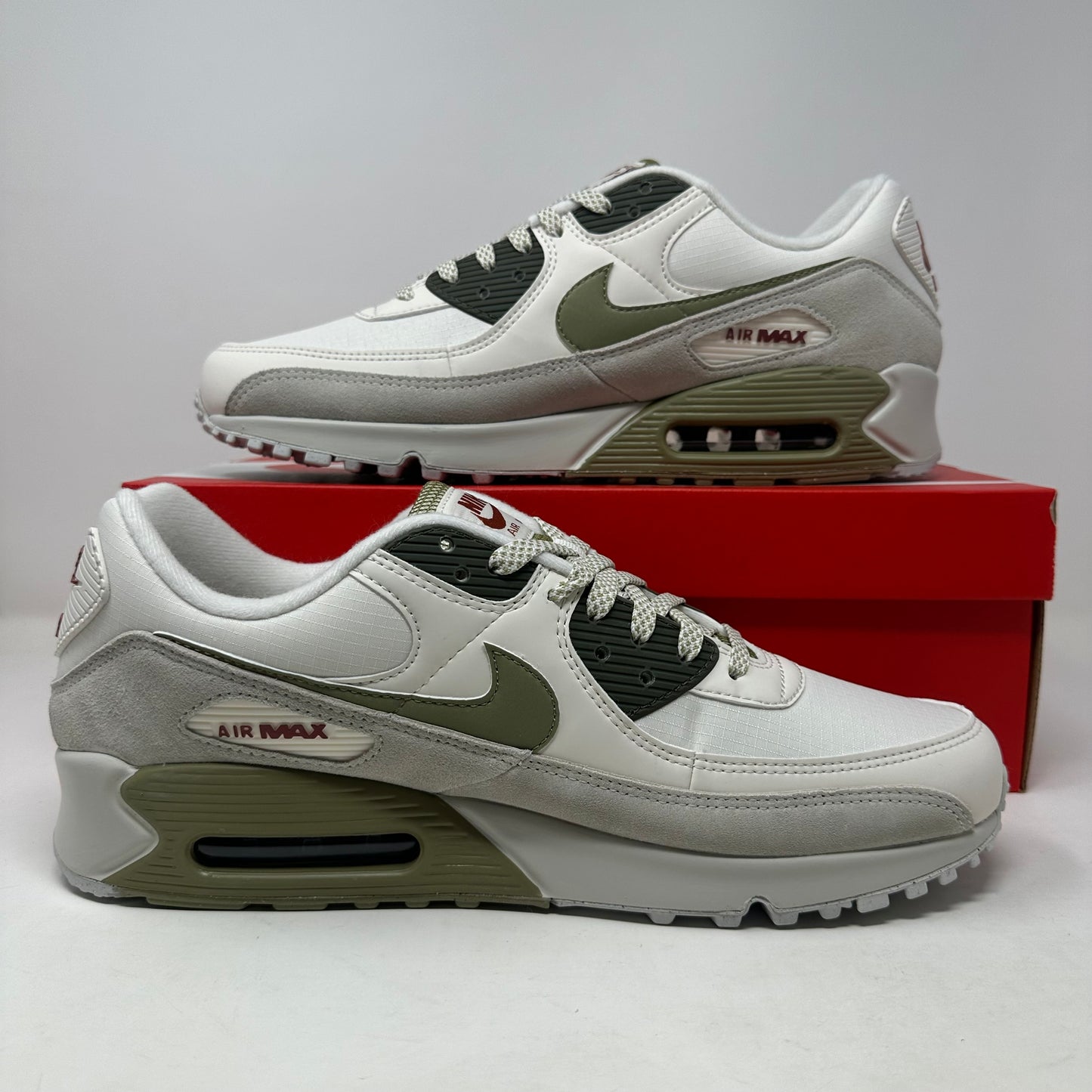 Size 12.5- Nike Air Max 90 “Phantom Neutral Olive” 2023 W/Box - FB9657-002