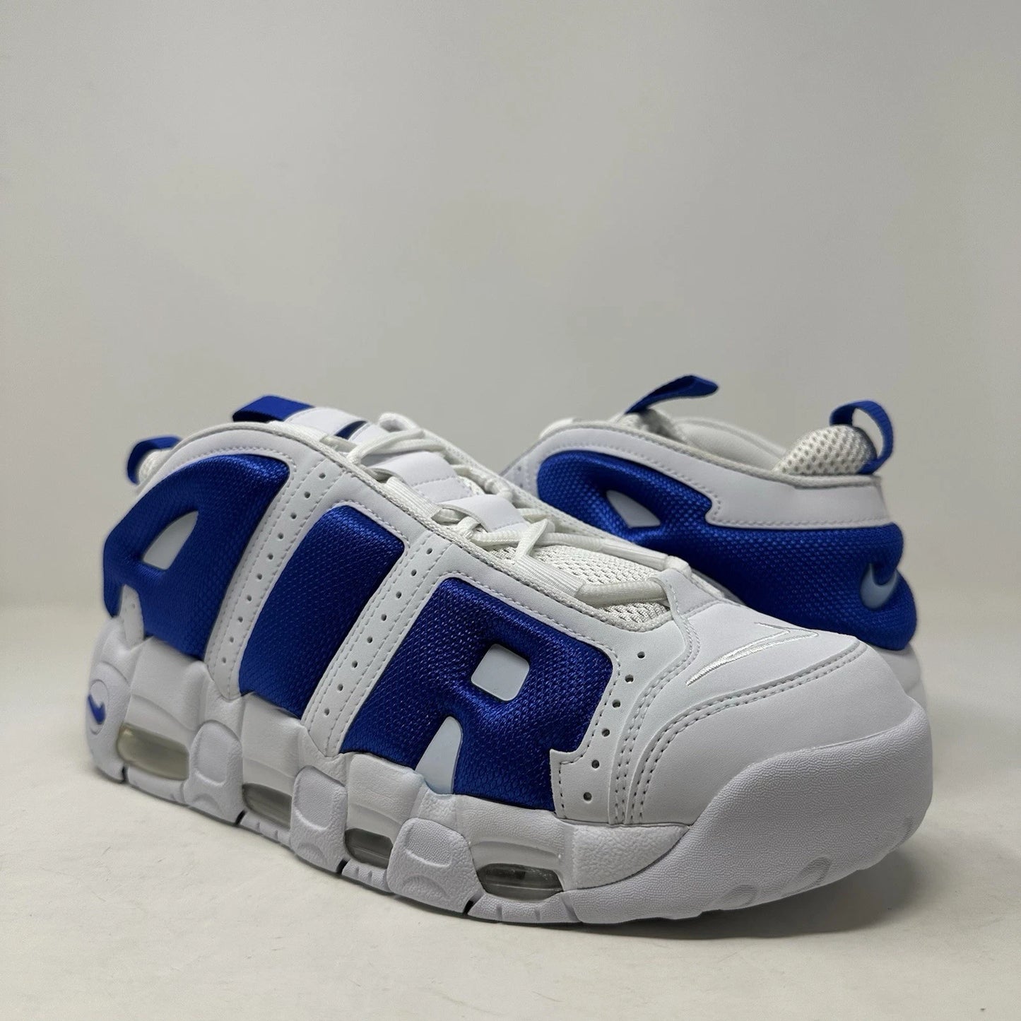 Size 9.5- Nike Air More Uptempo Low “White Hyper Royal” 2024 W/Box - FZ3055-101