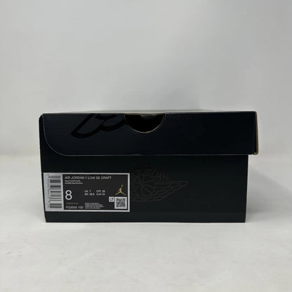 Size 8- Air Jordan 1 Low SE Craft “Pale Ivory” 2024 W/Box - FQ3055-100