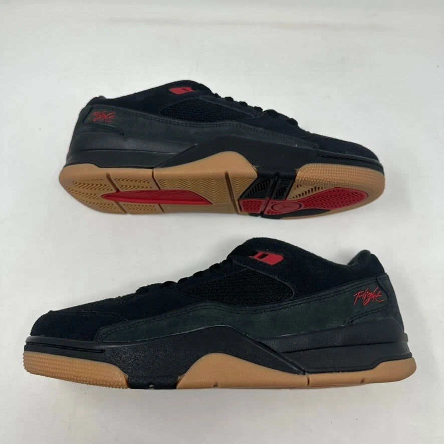 Size 10.5 - Jordan Flight Court "Black/Varsity Red/Gum Brown" 2025 W/Box - HF3255-001