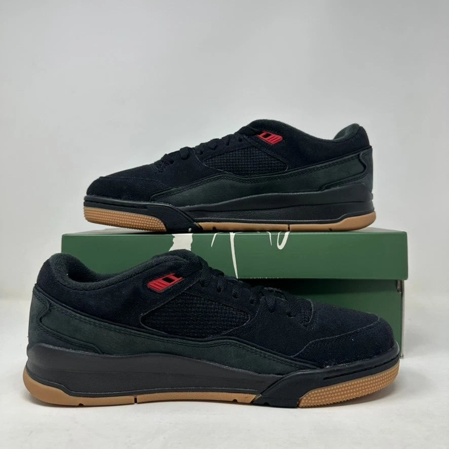 Size 10.5 - Jordan Flight Court "Black/Varsity Red/Gum Brown" 2025 W/Box - HF3255-001