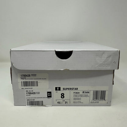 Size 8- Adidas Superstar “White Black Trefoil” 2020 W/Box - FY2824
