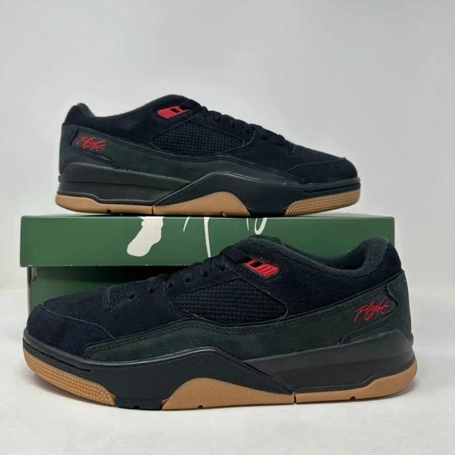 Size 10.5 - Jordan Flight Court "Black/Varsity Red/Gum Brown" 2025 W/Box - HF3255-001